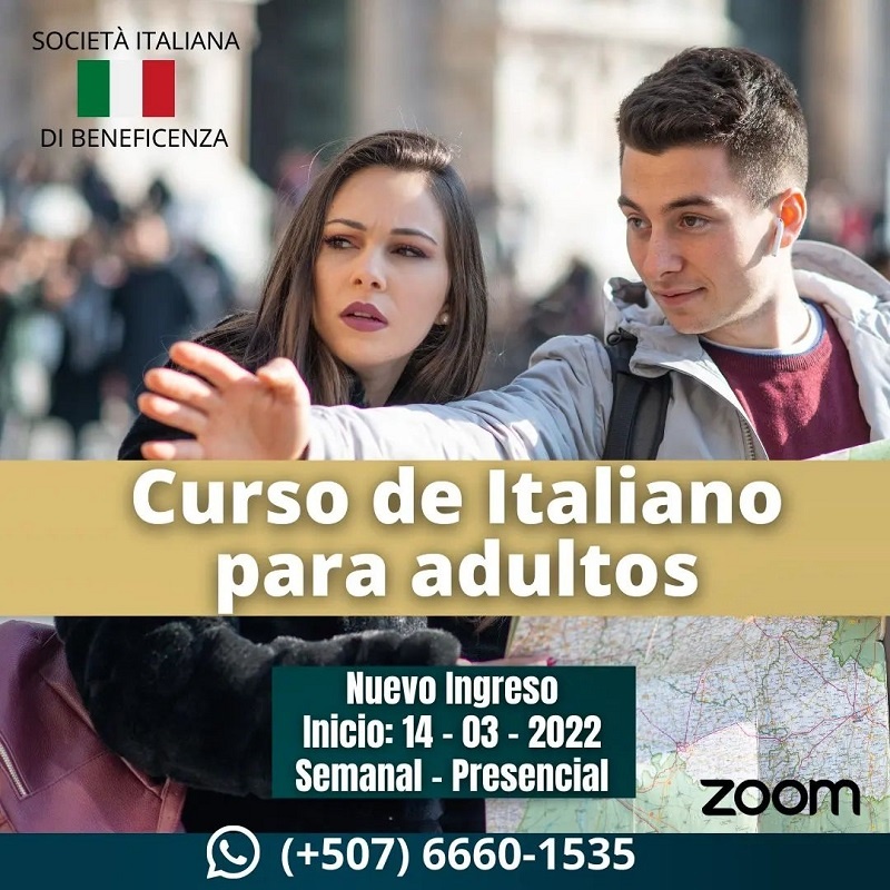 Curso de italiano para adultos.