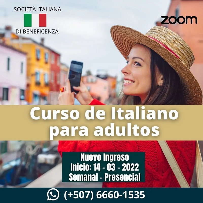 Curso de italiano para adultos.