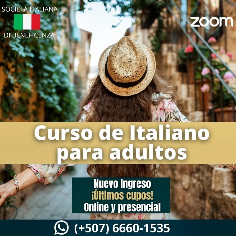 Curso de italiano para adultos.